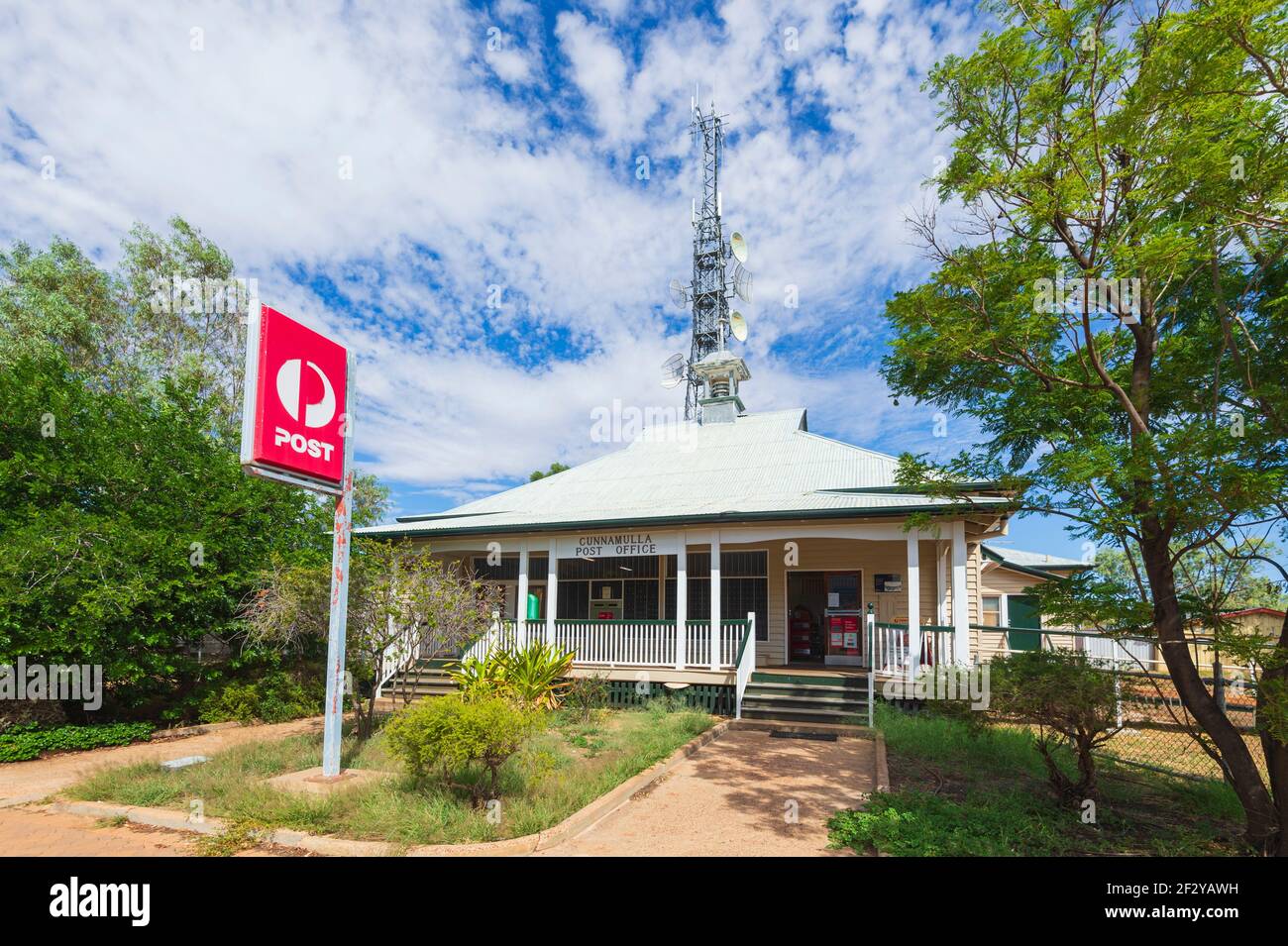 Postamt in einem alten malerischen Queenslander Haus, Cunnamulla, Queensland, QLD, Australien Stockfoto