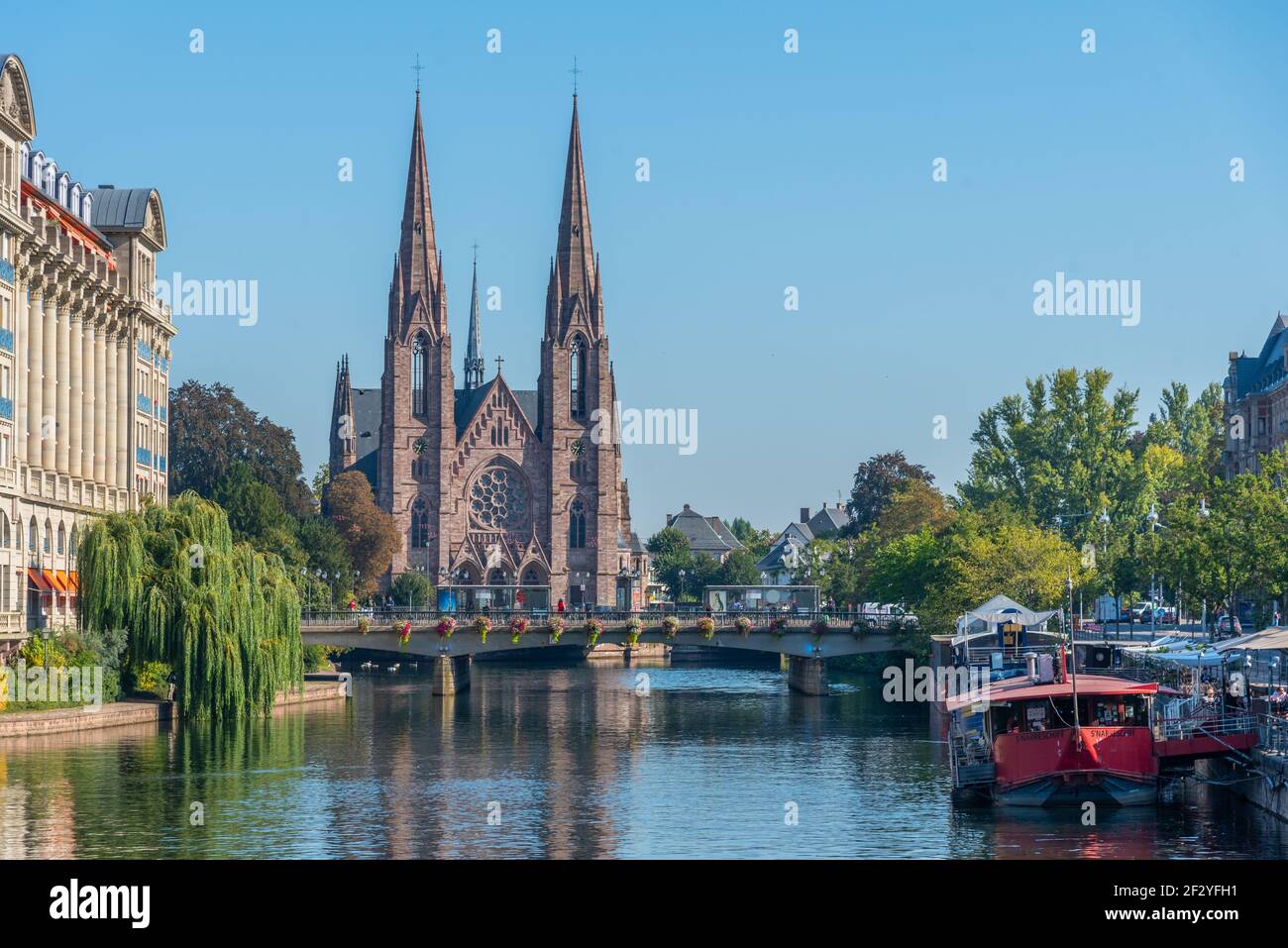 Ansicht der St. Paul's Kirche in Straßburg, Frankreich Stockfoto