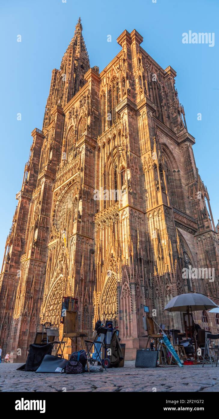 Kathedrale unserer Dame von straßburg in Frankreich Stockfoto