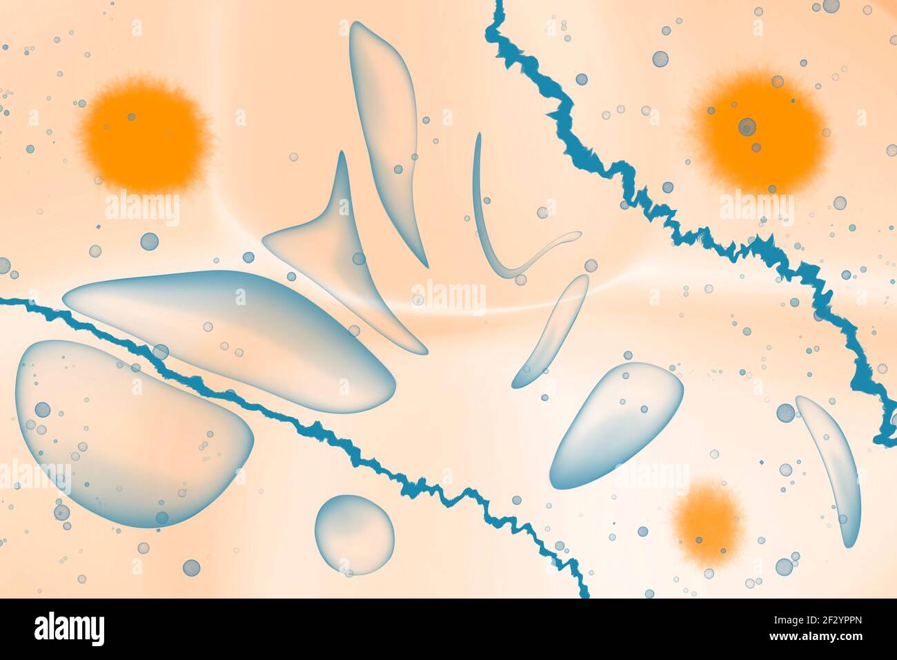 Schöne abstrakte bunte digitale Alkohol Tinte Stil Muster und Textur Mit goldfarbenem Metallic-Faden für die Verwendung als Tapete oder Hintergrund Stockfoto