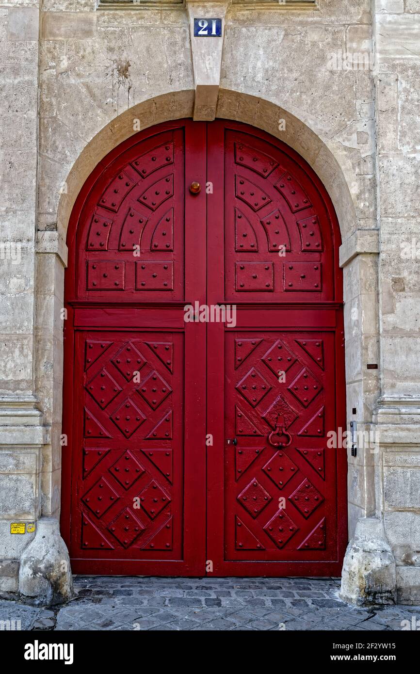 Le quartier du Marais à Paris Stockfoto