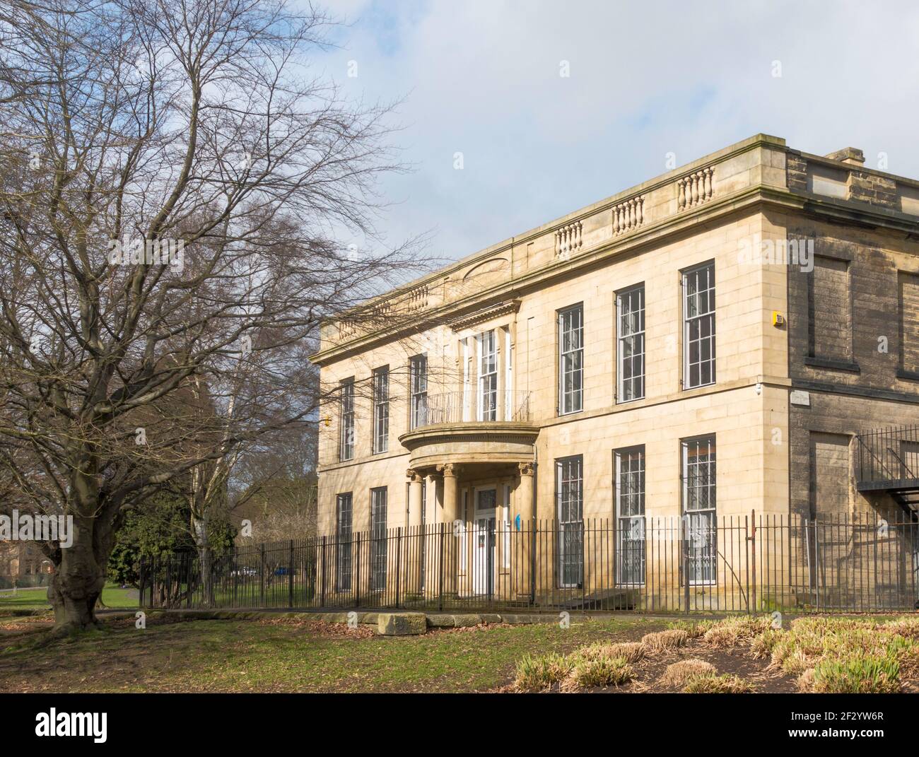 Potternewton Mansion, ein georgianisches Landhaus in Potternewton Park, Chapeltown, Leeds, West Yorkshire, England, VEREINIGTES KÖNIGREICH Stockfoto