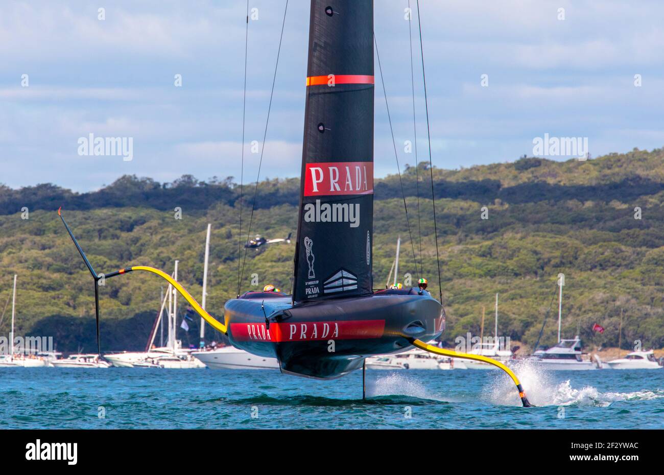 Auckland, Neuseeland. März 2021, 14th. Der America’s Cup 36th präsentiert von PRADA, Luna Rossa Prada Pirelli (Italien), Auckland, Neuseeland 14th März 2021. Kredit - Neil Farrin/Alamy Live Nachrichten Stockfoto