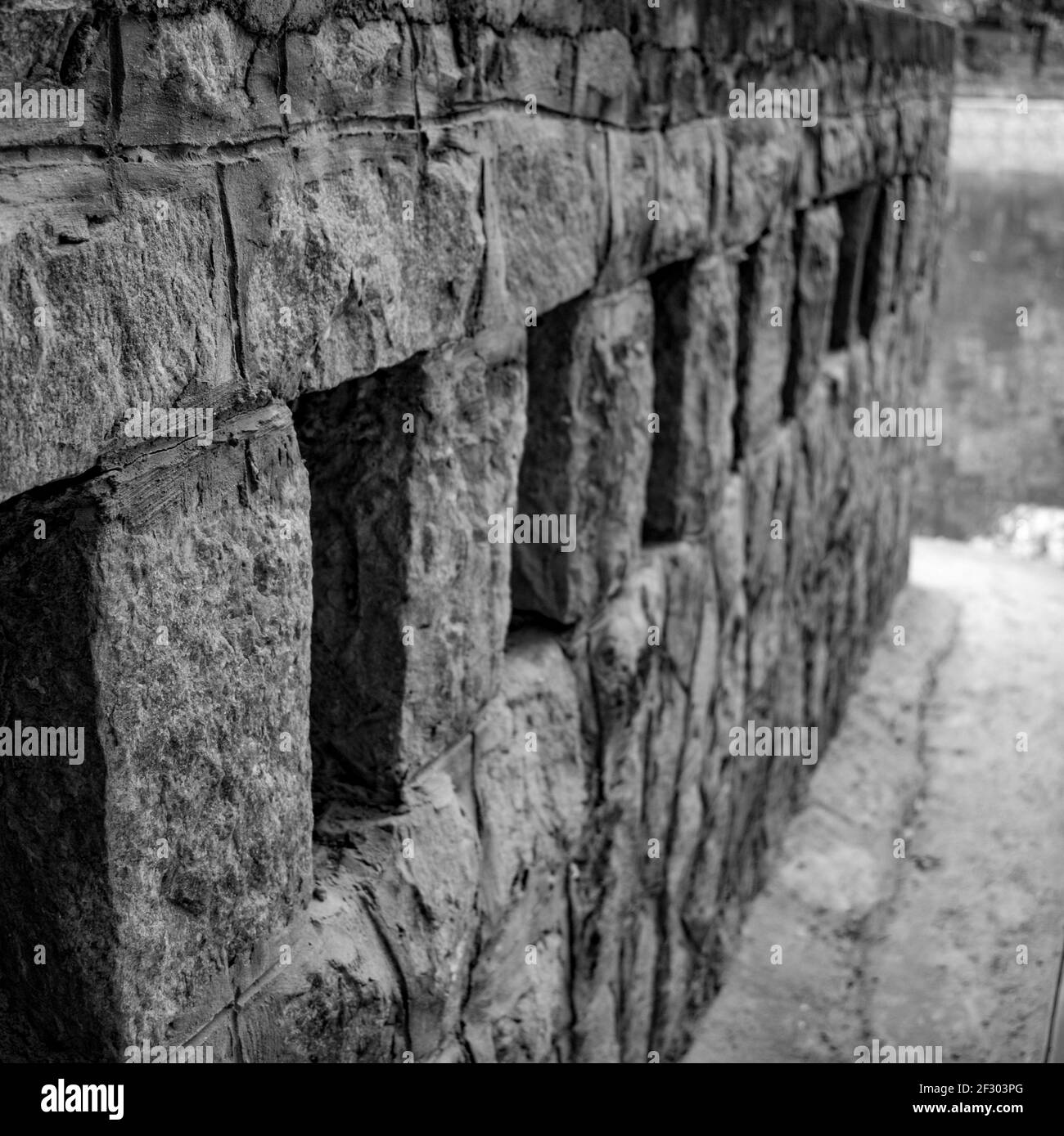 Mughal Architektur innerhalb Lodhi Gardens, Delhi, Indien, Bögen innerhalb der drei-Kuppelmoschee in Lodhi Gardens soll die Freitag Moschee für sein Stockfoto