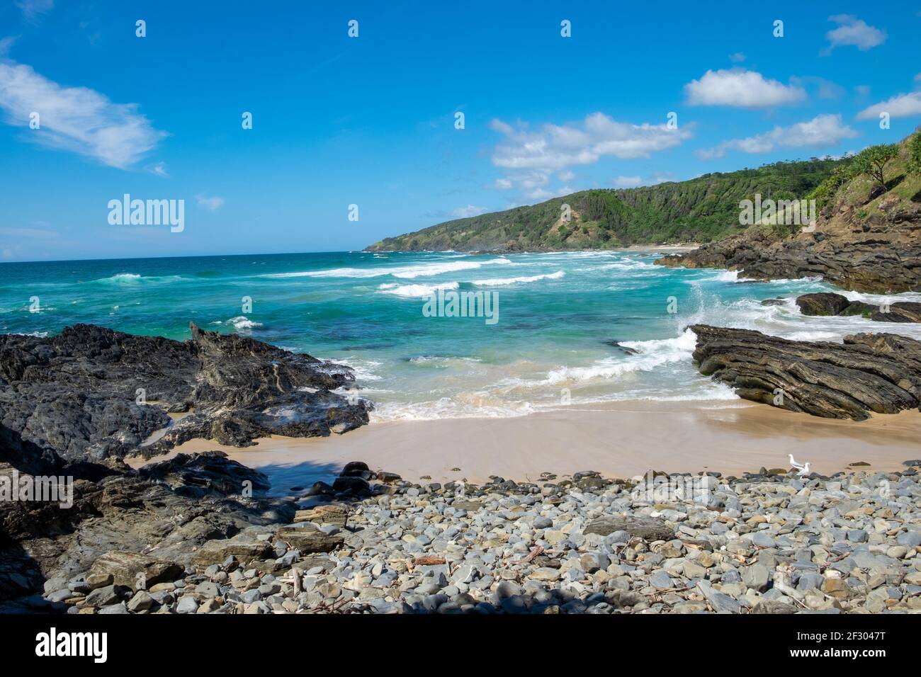 Gefährliche Küstenfelsen Stockfoto