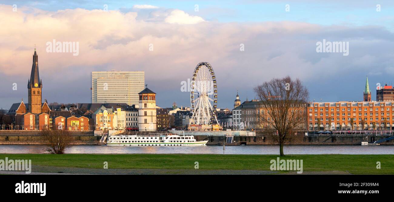 Blick auf die Altstadt in Düsseldorf Stockfoto