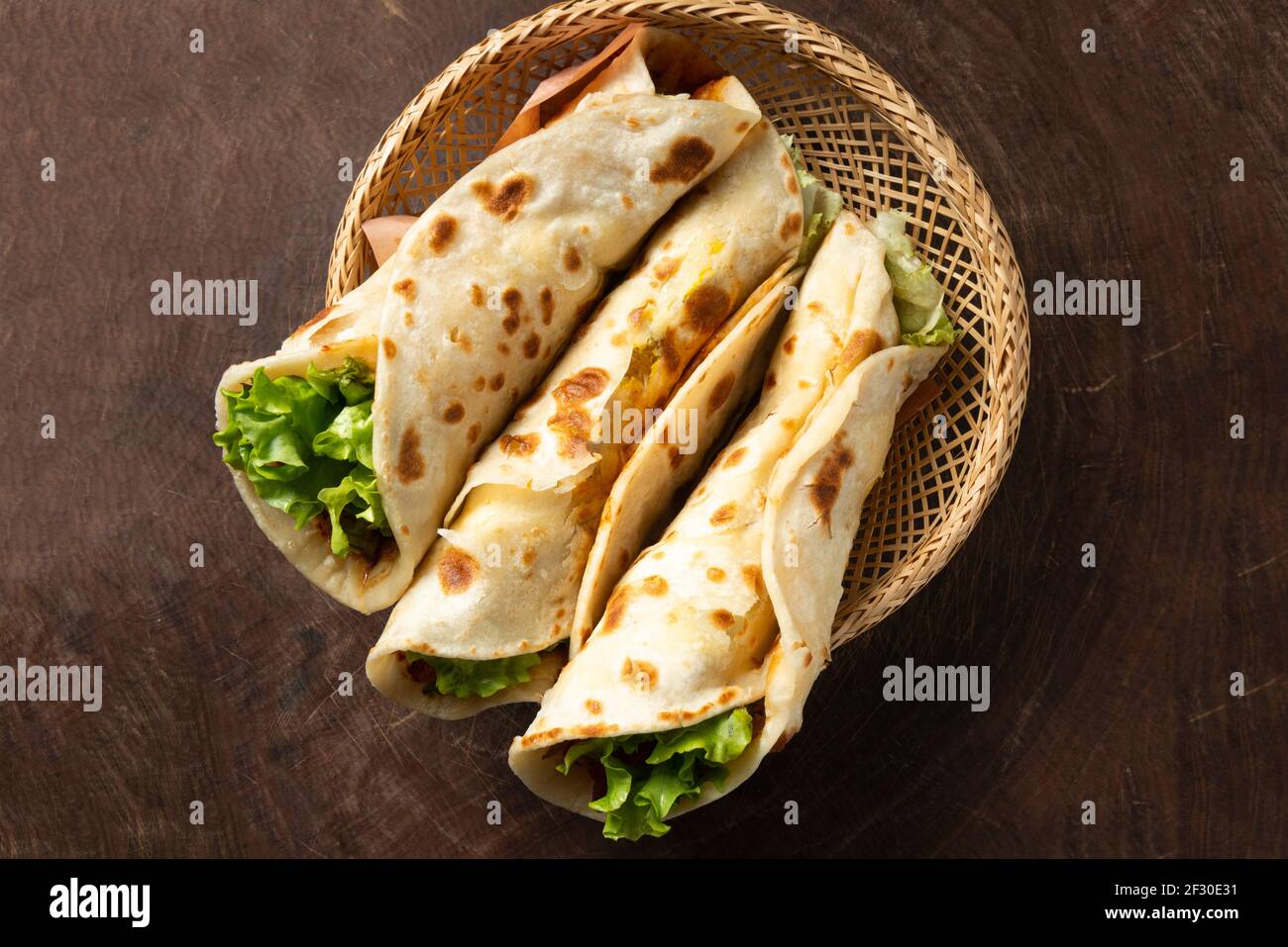 Henan Snacks, mit Eiern gefüllte Kuchen Stockfoto