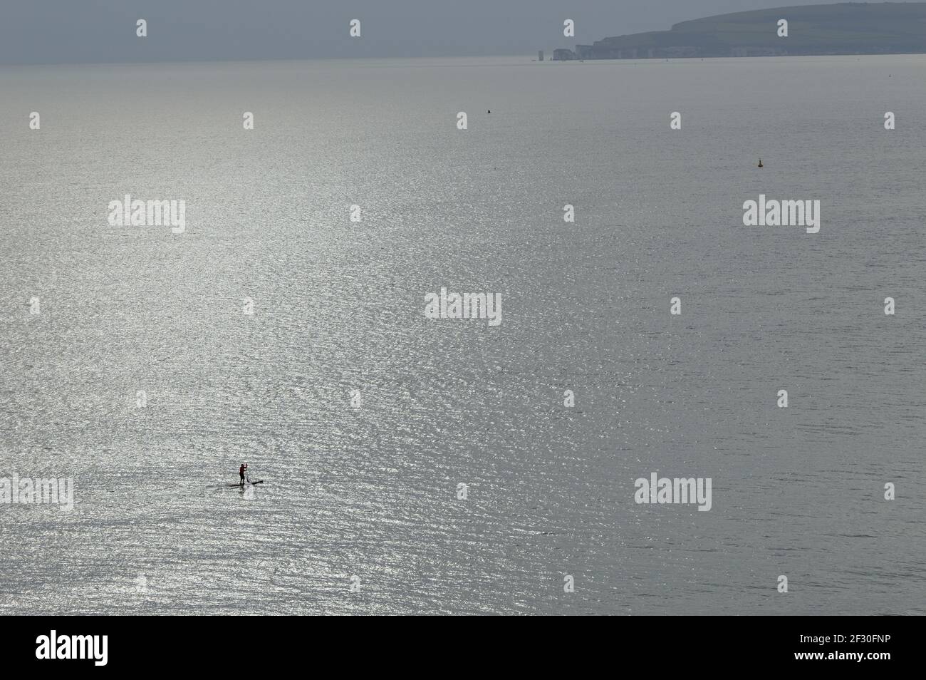 Bournemouth Strand und Pier während covid Stockfoto
