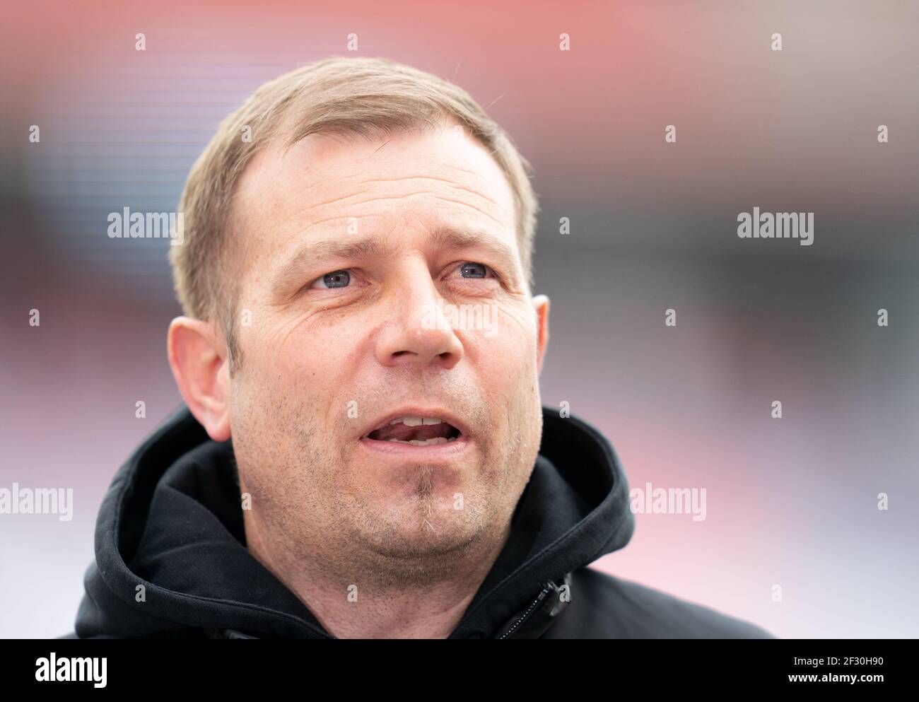 firo: 14,03.2021, Fußball: Fußball: Saison 2020/2021 1st Bundesliga Bayer Leverkusen - Arminia Bielefelder Trainer Frank Kramer (Bielefeld), Portrait weltweit im Einsatz Stockfoto