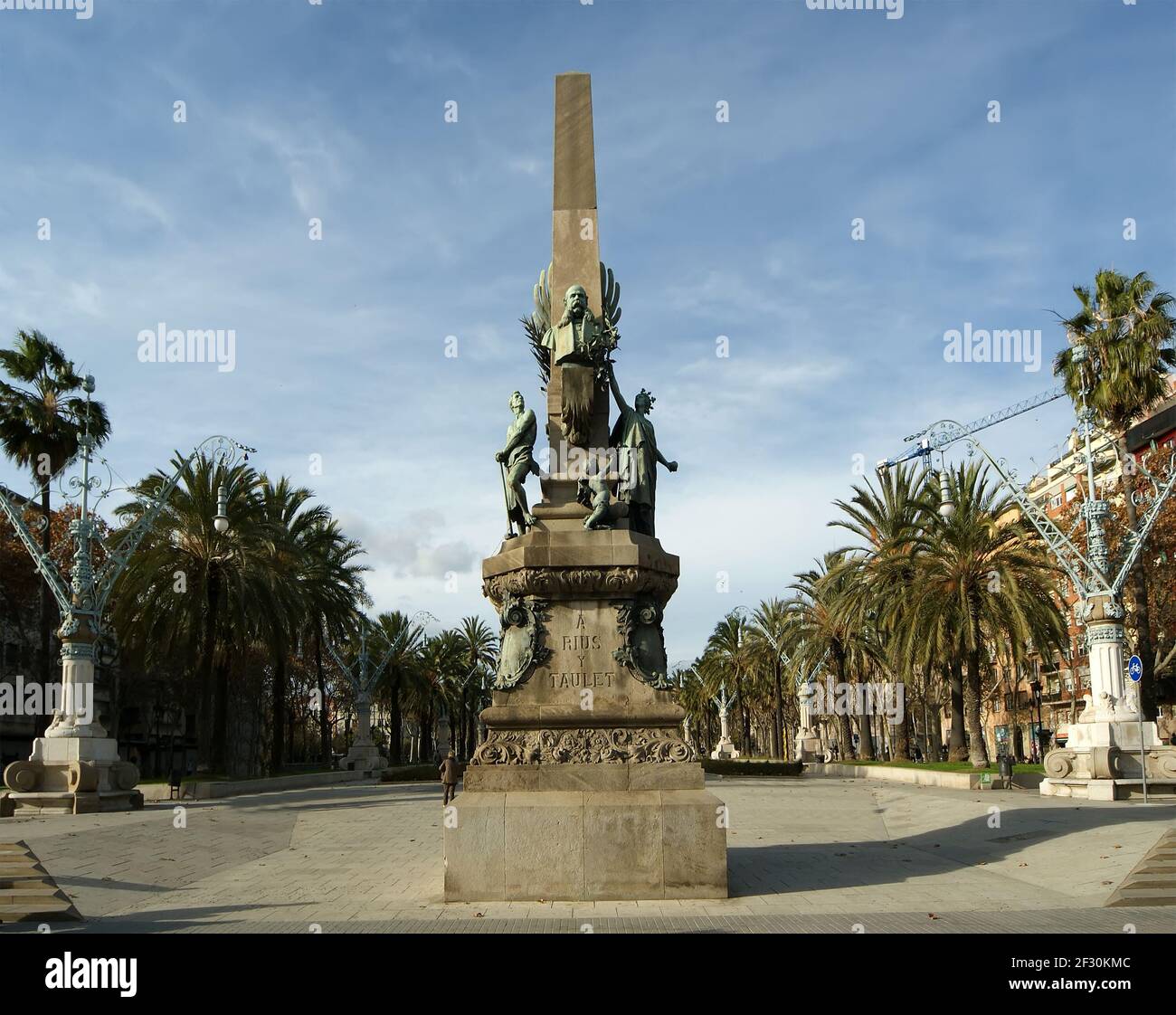 rius i taulet Denkmal in barcelona. Katalonien, Spanien Stockfoto