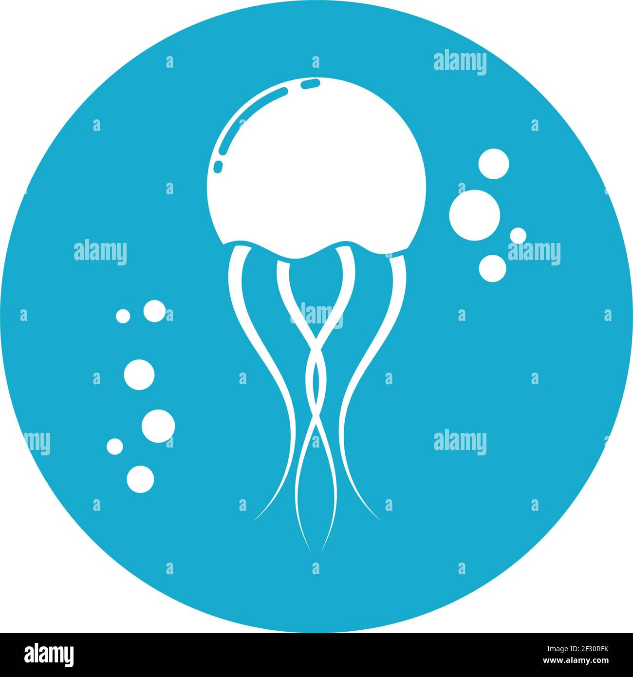 Jelly Fisch Symbol Vektor Illustration Design Vorlage Stock Vektor