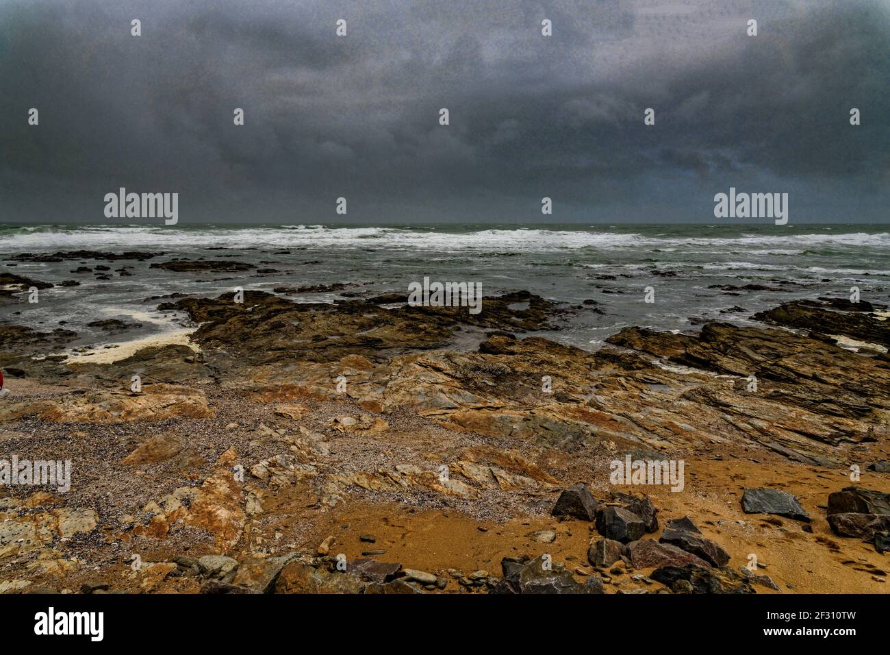 Sturm in der Bretagne Stockfoto