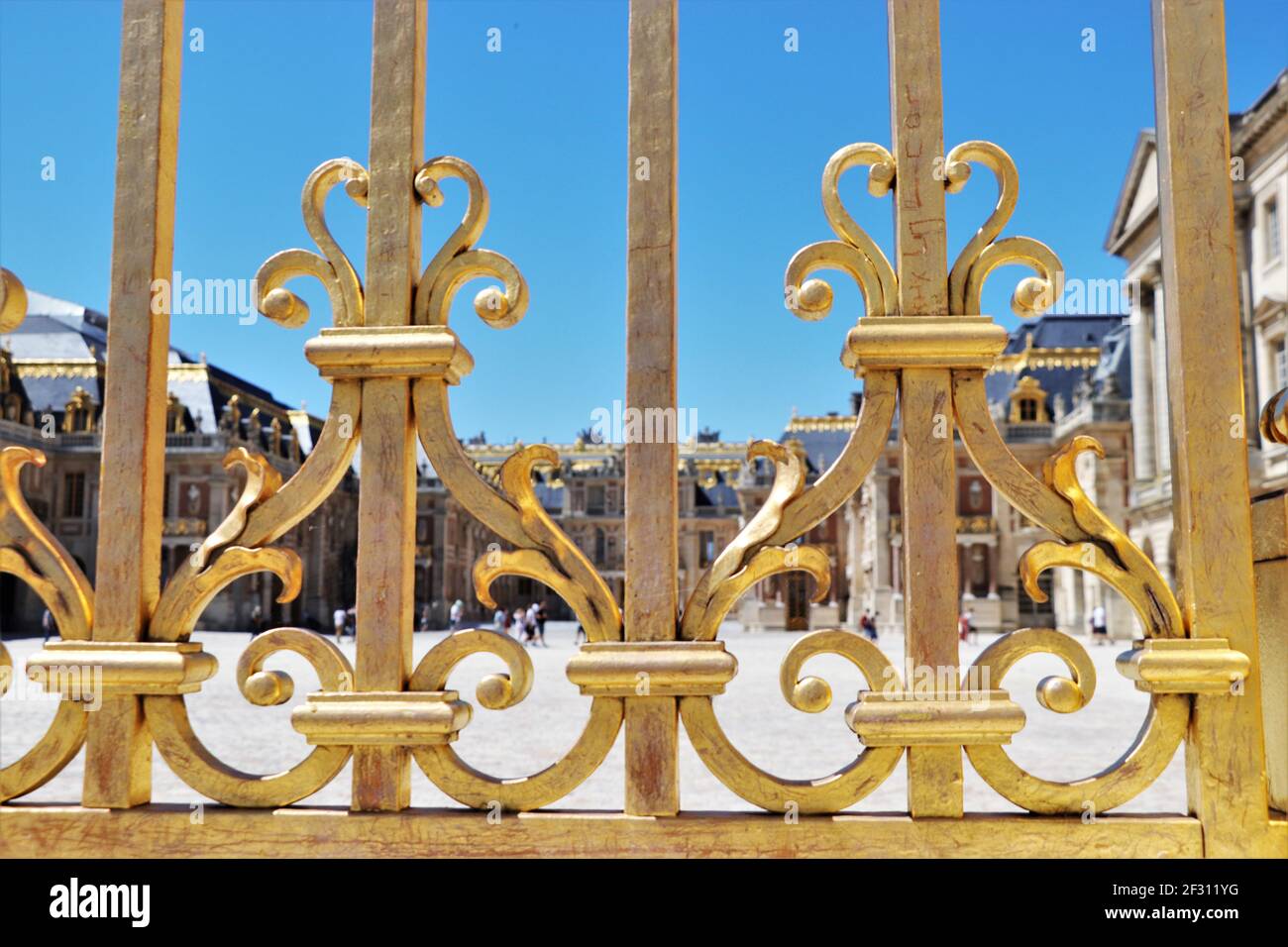 Die Goldenen Datteln im Schloss von Versailles, Frankreich Stockfoto