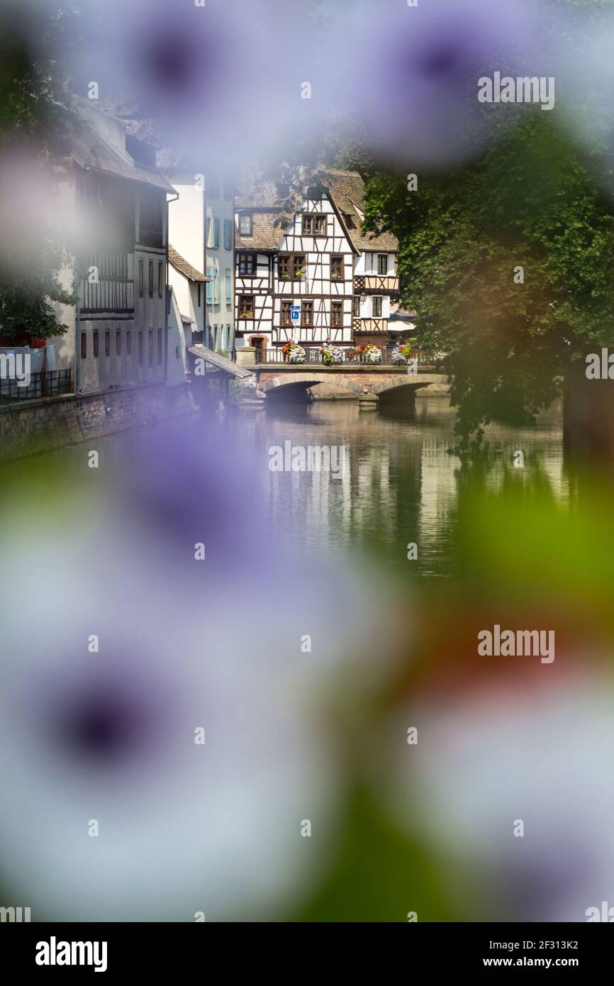 Der kleine französische Bezirk in Straßburg im Elsass Stockfoto