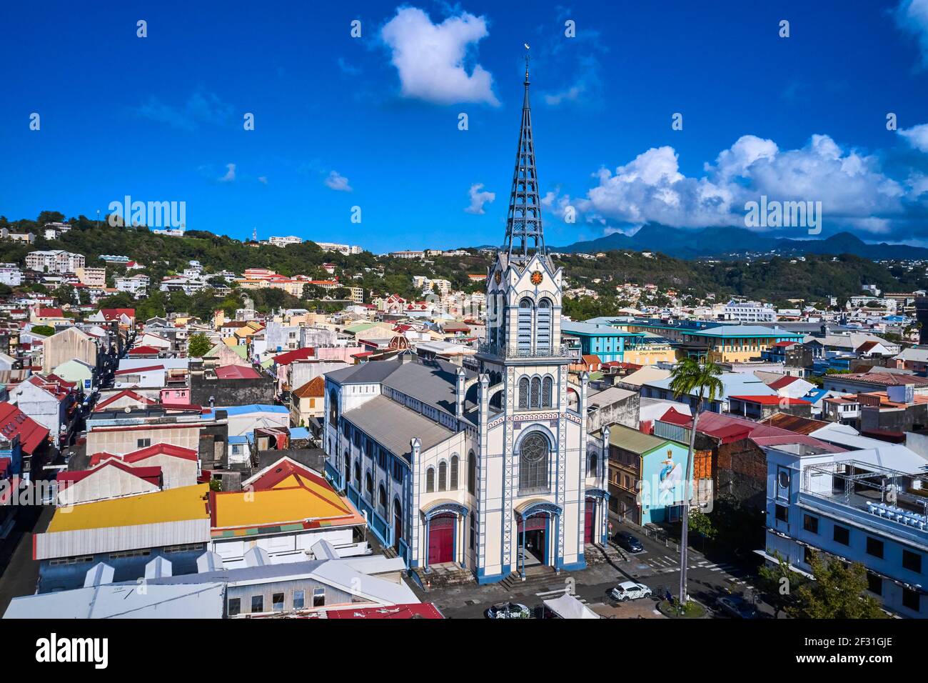 Frankreich, Westindien, Martinique, Fort-de-France, Stadtbild und Kathedrale Saint-Louis Stockfoto