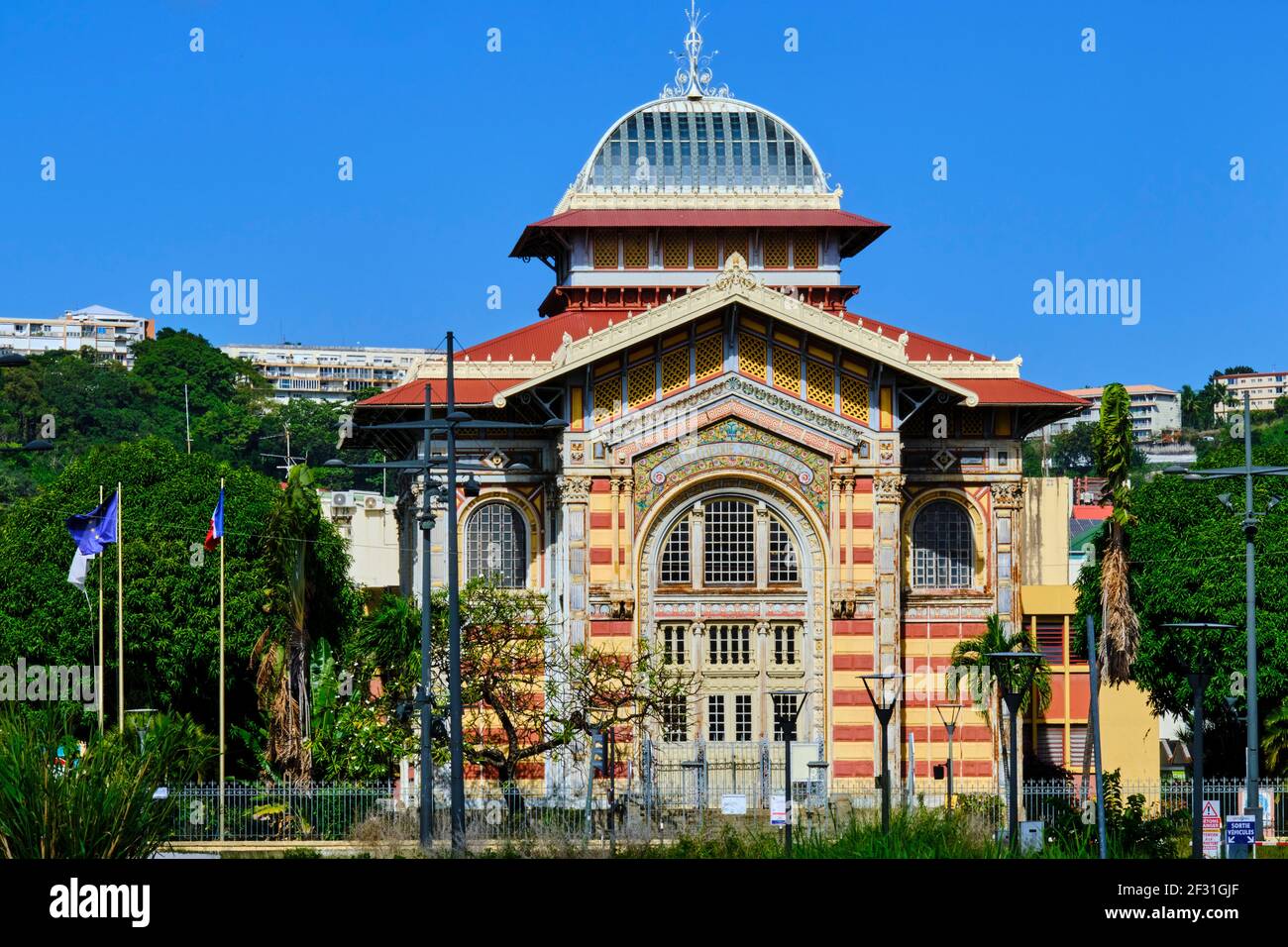 Frankreich, Westindien, Martinique, Fort-de-France, Bibliotheque Schoelcher (Bibliothek) Stockfoto