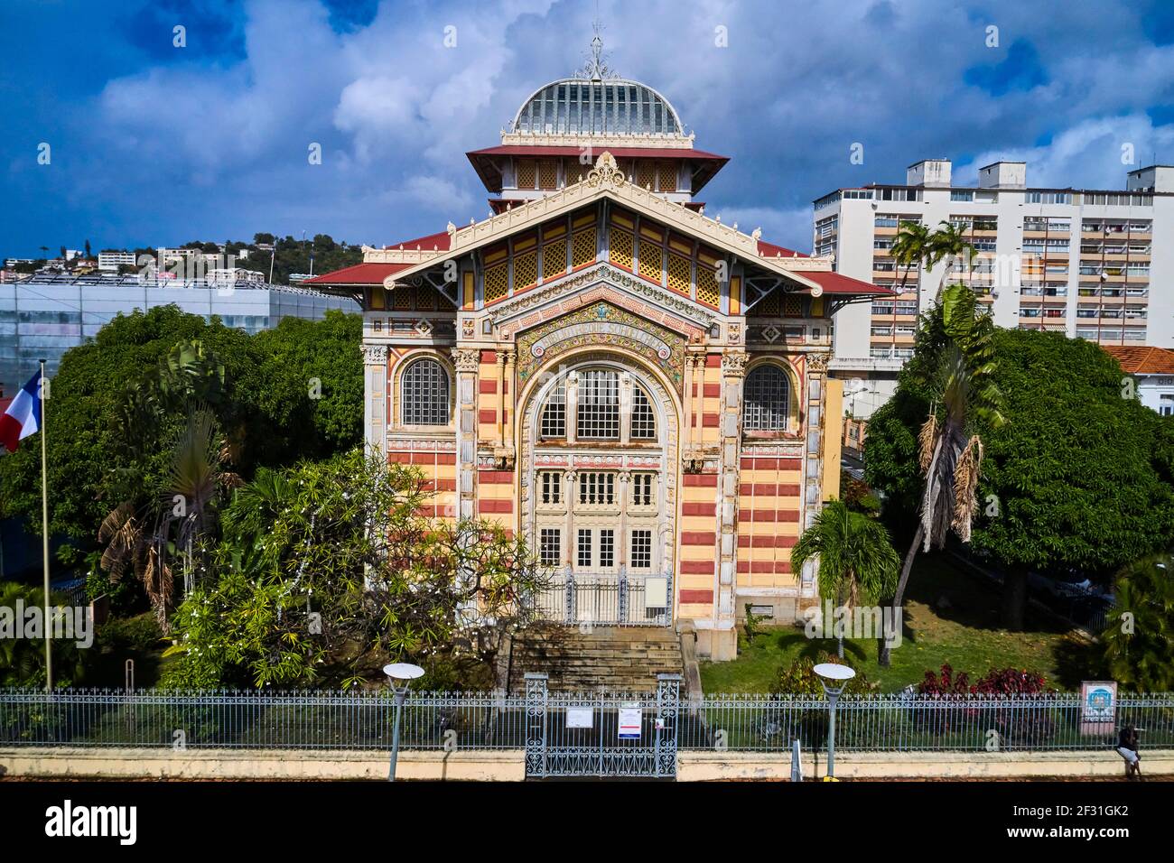 Frankreich, Westindien, Martinique, Fort-de-France, Bibliotheque Schoelcher (Bibliothek) Stockfoto