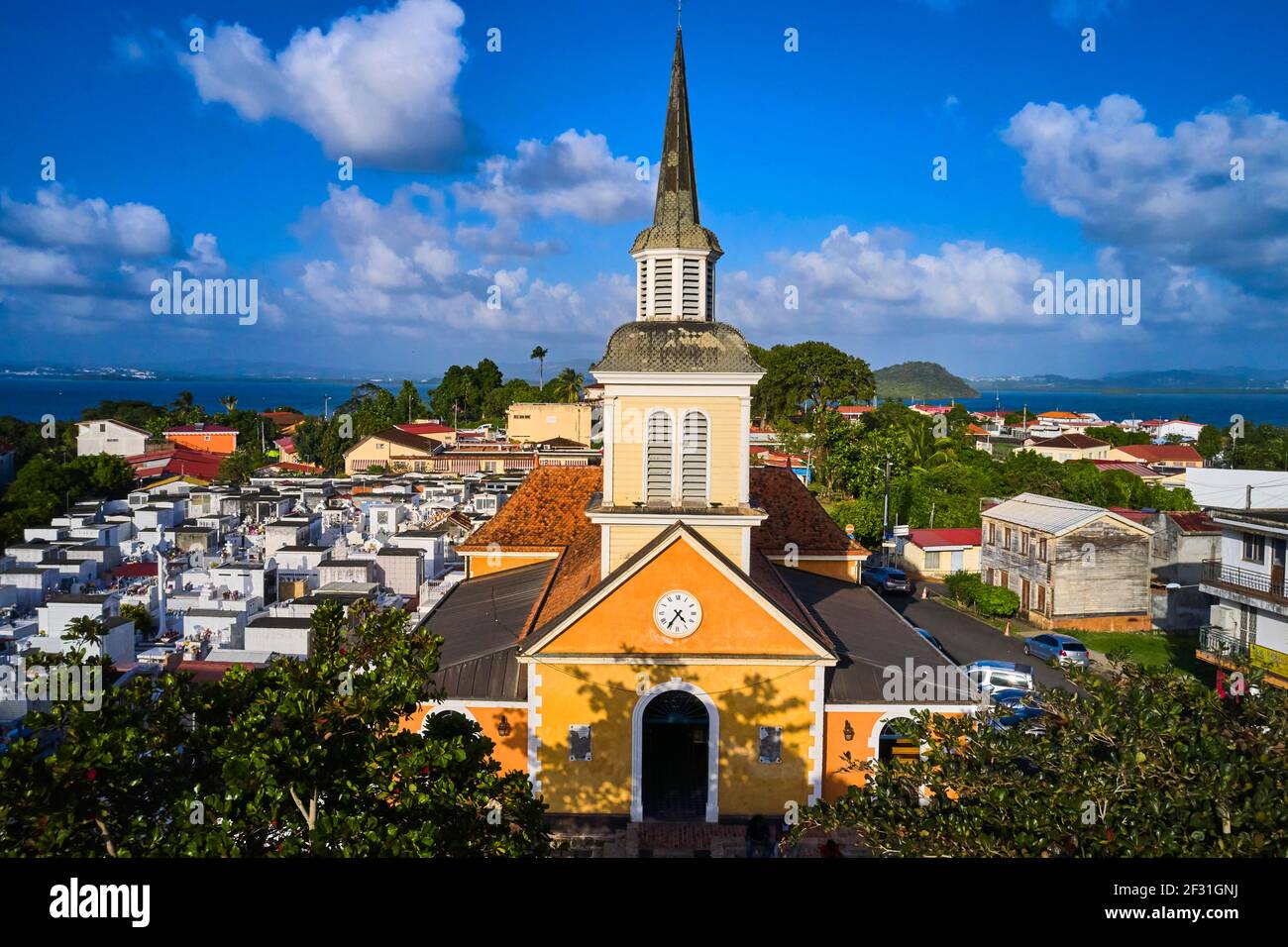 Frankreich, Westindien, Martinique, Trois-Îlets, die Kirche Notre-Dame-de-la-Délivrance Stockfoto