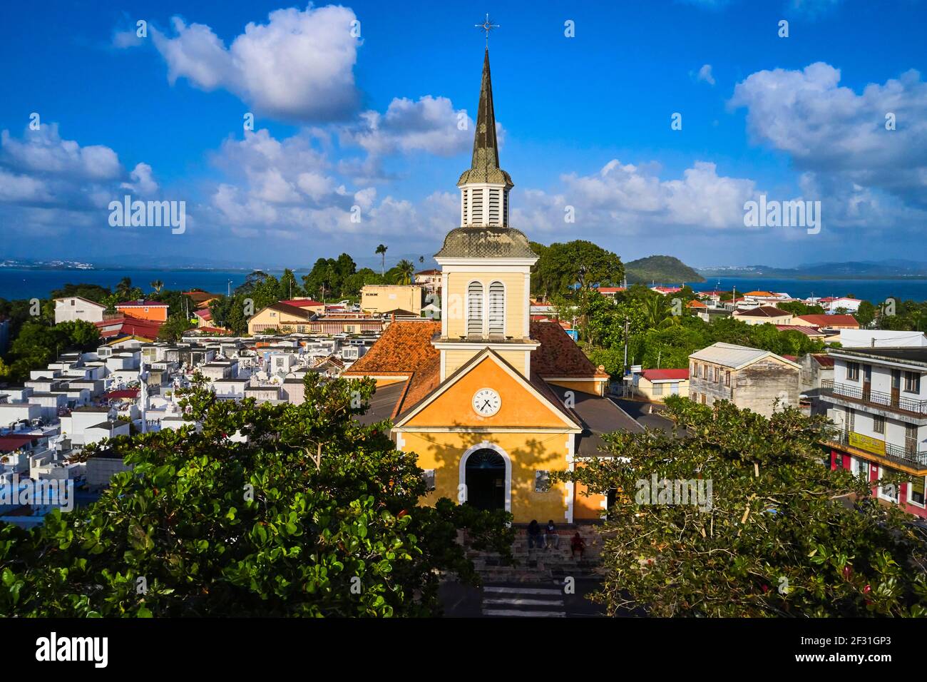 Frankreich, Westindien, Martinique, Trois-Îlets, die Kirche Notre-Dame-de-la-Délivrance Stockfoto