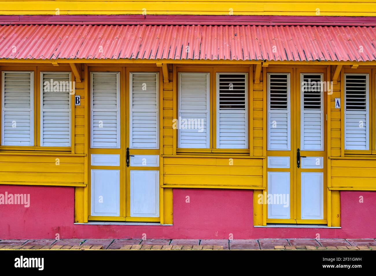 Frankreich, Westindien, Martinique, Saint-Esprit, farbiges Haus Stockfoto