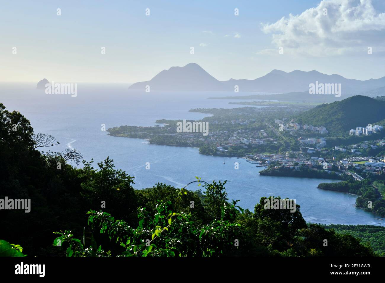 Frankreich, Westindien, Martinique, Landschaft zwischen Trois-Rivières und der Diamant Stockfoto