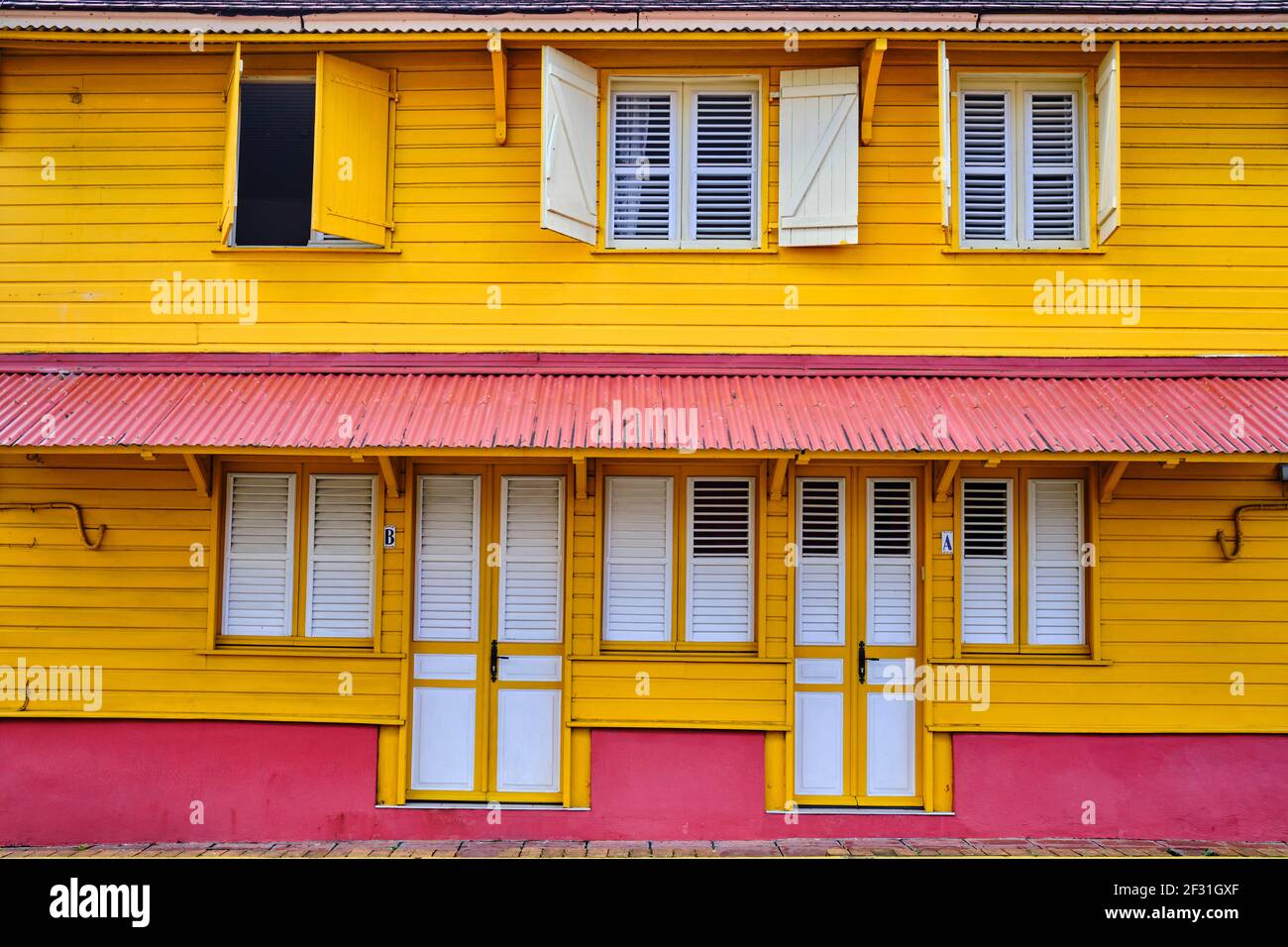 Frankreich, Westindien, Martinique, Saint-Esprit, farbiges Haus Stockfoto