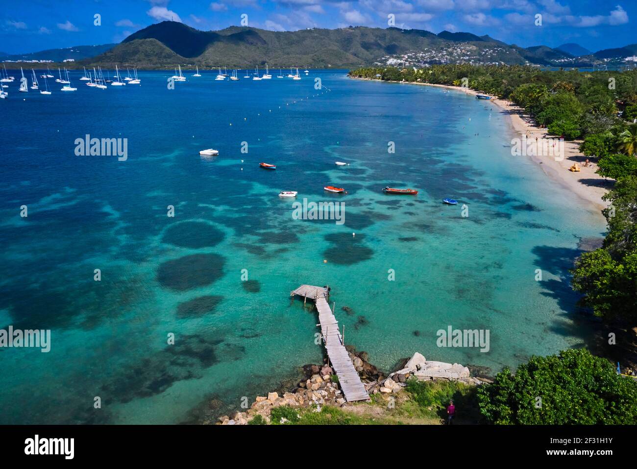 Frankreich, Westindien, Martinique, Sainte-Anne, Pointe Marin Strand Stockfoto