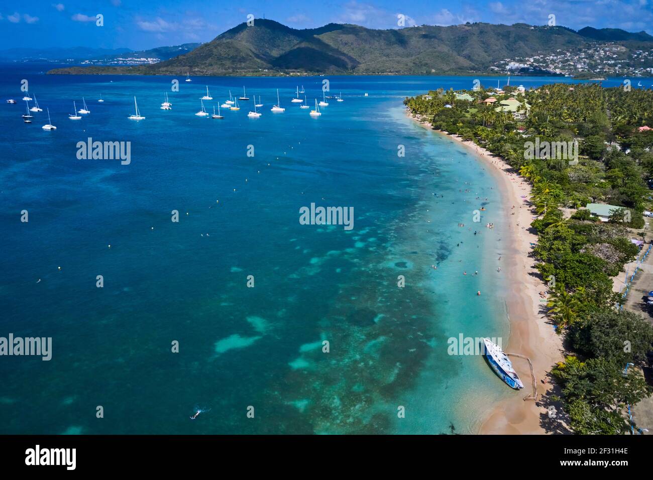 Frankreich, Westindien, Martinique, Sainte-Anne, Pointe Marin Strand Stockfoto