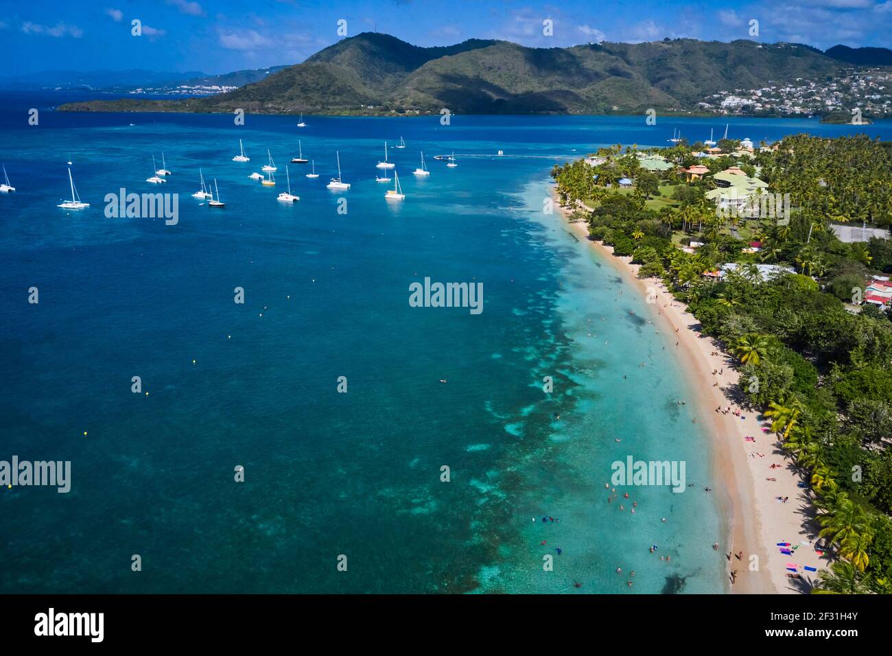 Frankreich, Westindien, Martinique, Sainte-Anne, Pointe Marin Strand Stockfoto