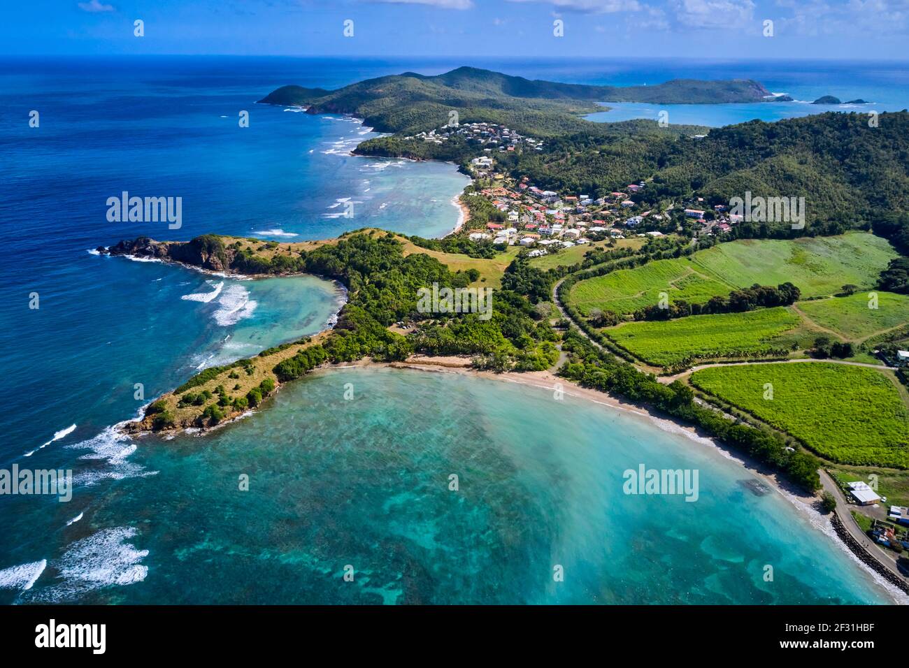 Frankreich, Westindien, Martinique, Naturschutzgebiet der Caravelle, Halbinsel der Caravelle Stockfoto