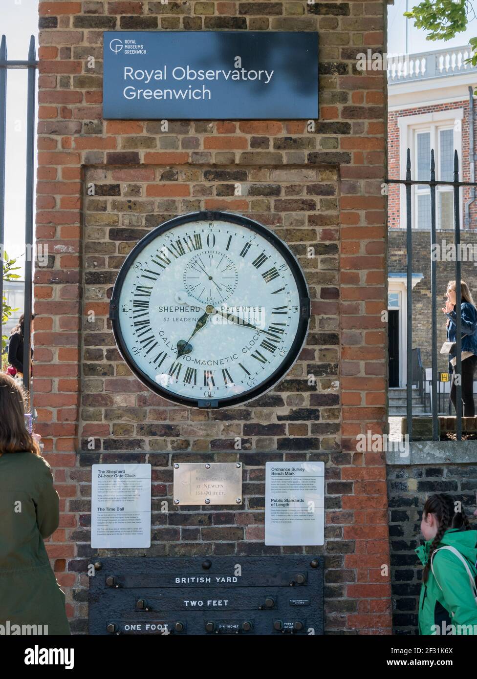 Shepherd Gate Clock, Greenwich, London, Großbritannien Stockfoto