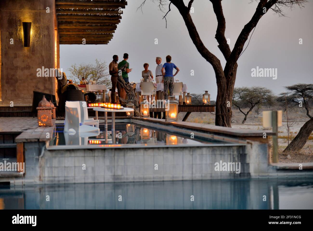 Geographie / Reisen, Namibia, Onguma the Along, Lodge at beetroot of the Etosha National Park, Onguma G, Additional-Rights-Clearance-Info-not-available Stockfoto