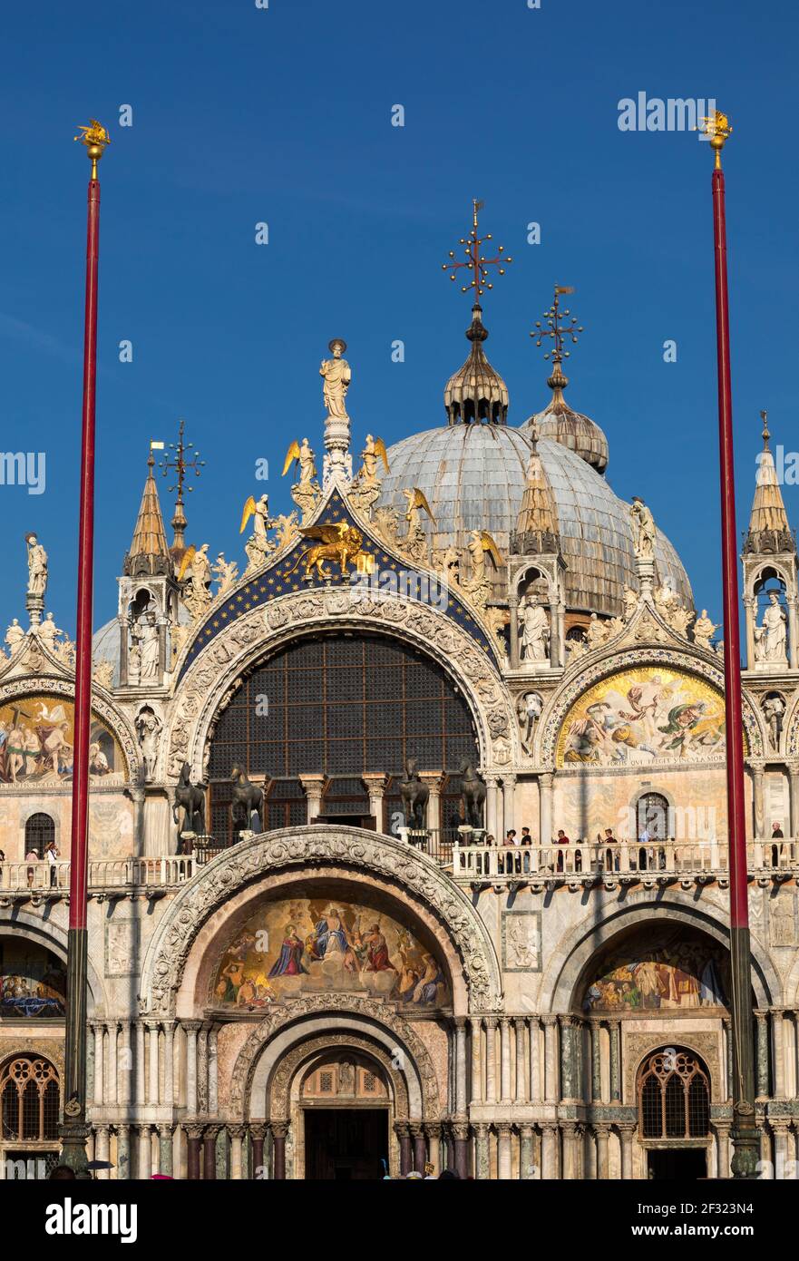 Italien, Venedig, Markusdom, Markusplatz. Stockfoto