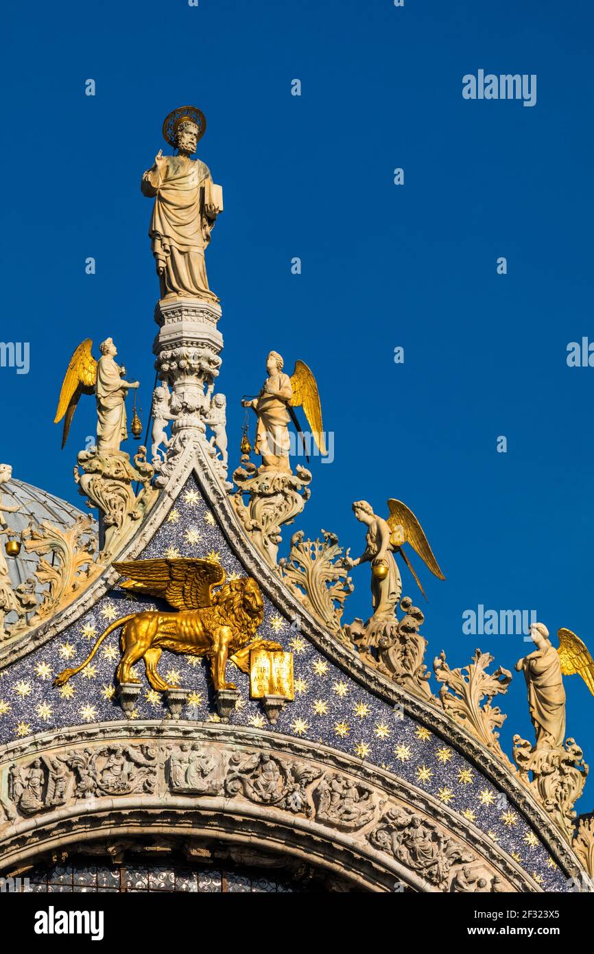Italien, Venedig, Markusdom, Markusplatz. Stockfoto