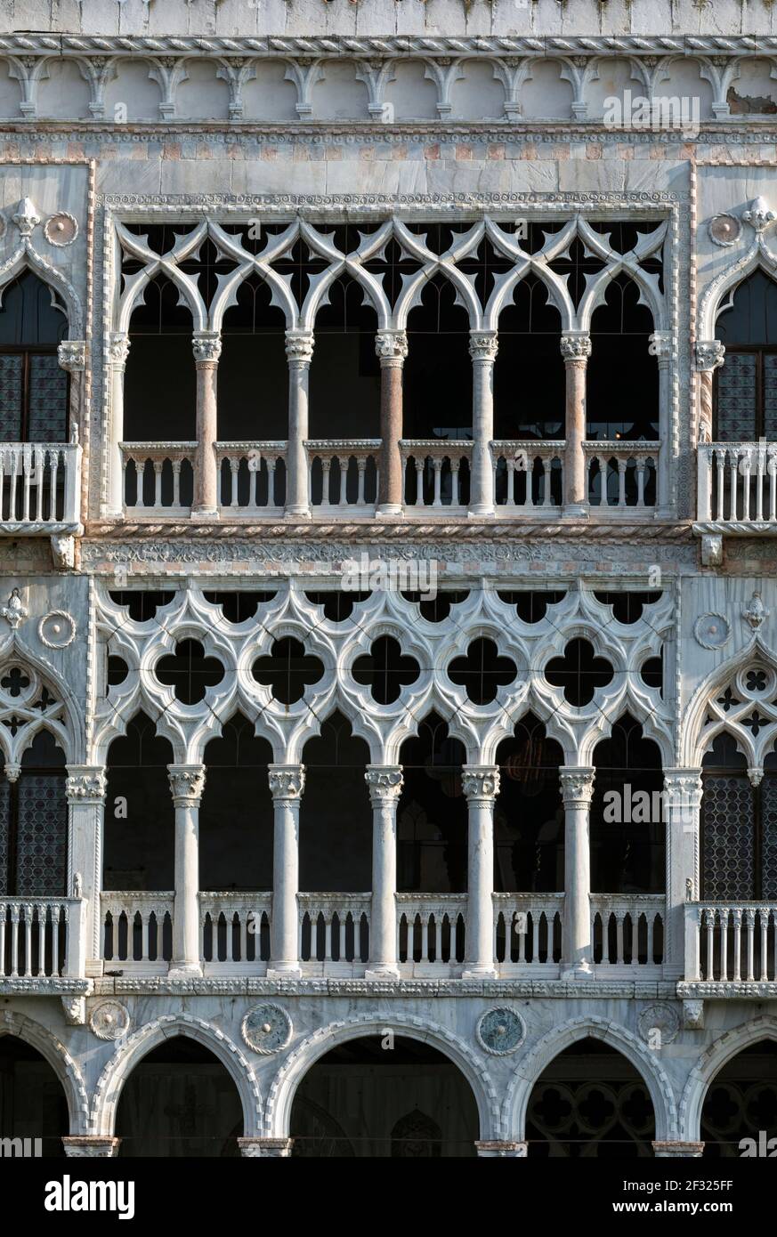 Italien, Venedig, Ca'd'Oro die berühmtesten venezianischen gotischen Paläste auf der Canal Grande Stockfoto