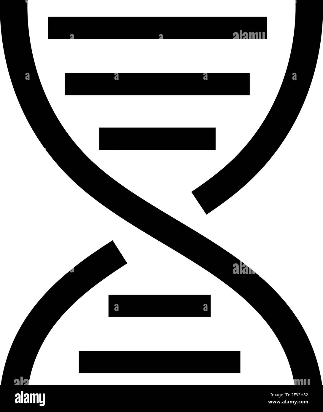 DNA-Replikation, Illustration, Vektor auf weißem Hintergrund Stock Vektor