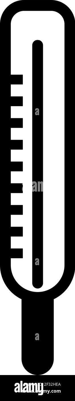 Körpertemperaturthermometer, Abbildung, Vektor auf weißem Hintergrund Stock Vektor