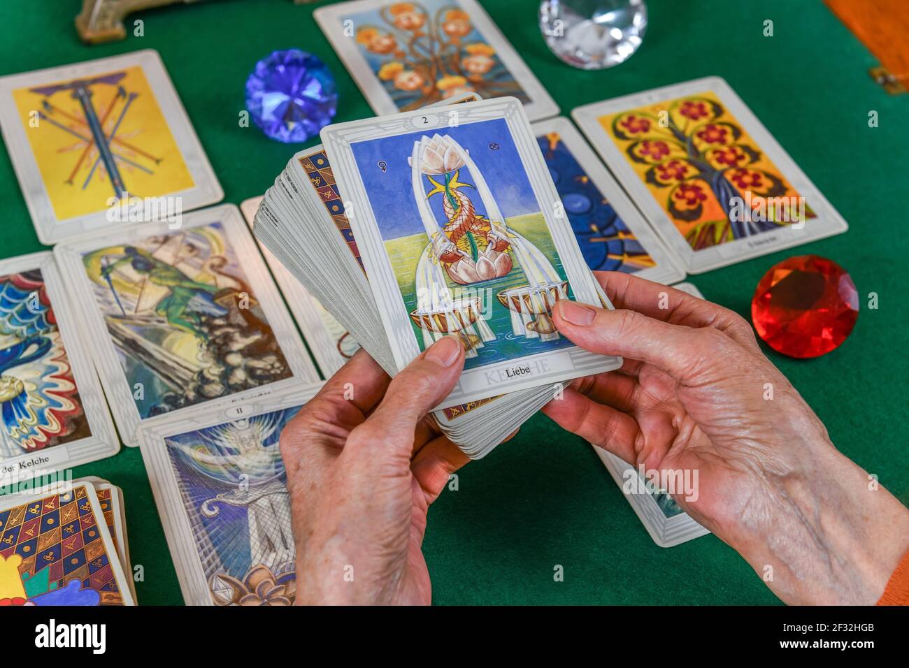 Tarot-Karten, Tarot-Spiel Stockfoto