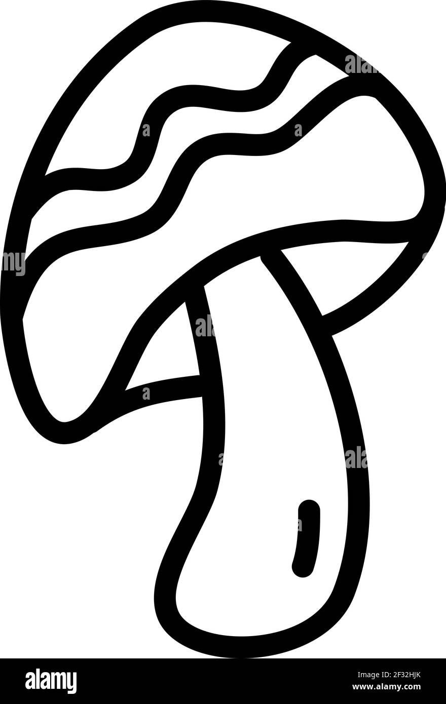 Klassischer brauner Pilz, Illustration, Vektor auf weißem Hintergrund Stock Vektor