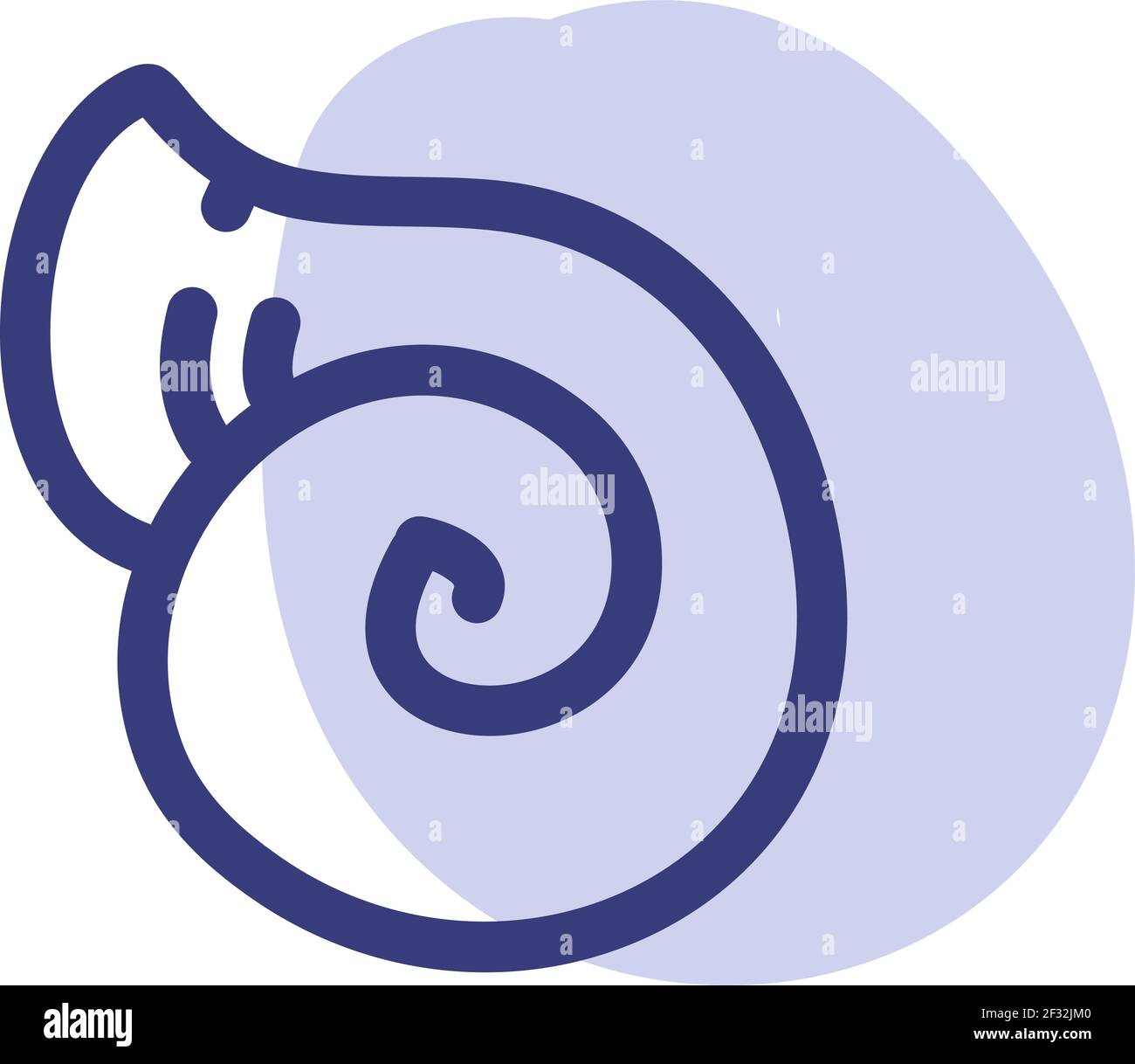 Meeresmuschel, Illustration, Vektor auf weißem Hintergrund Stock Vektor