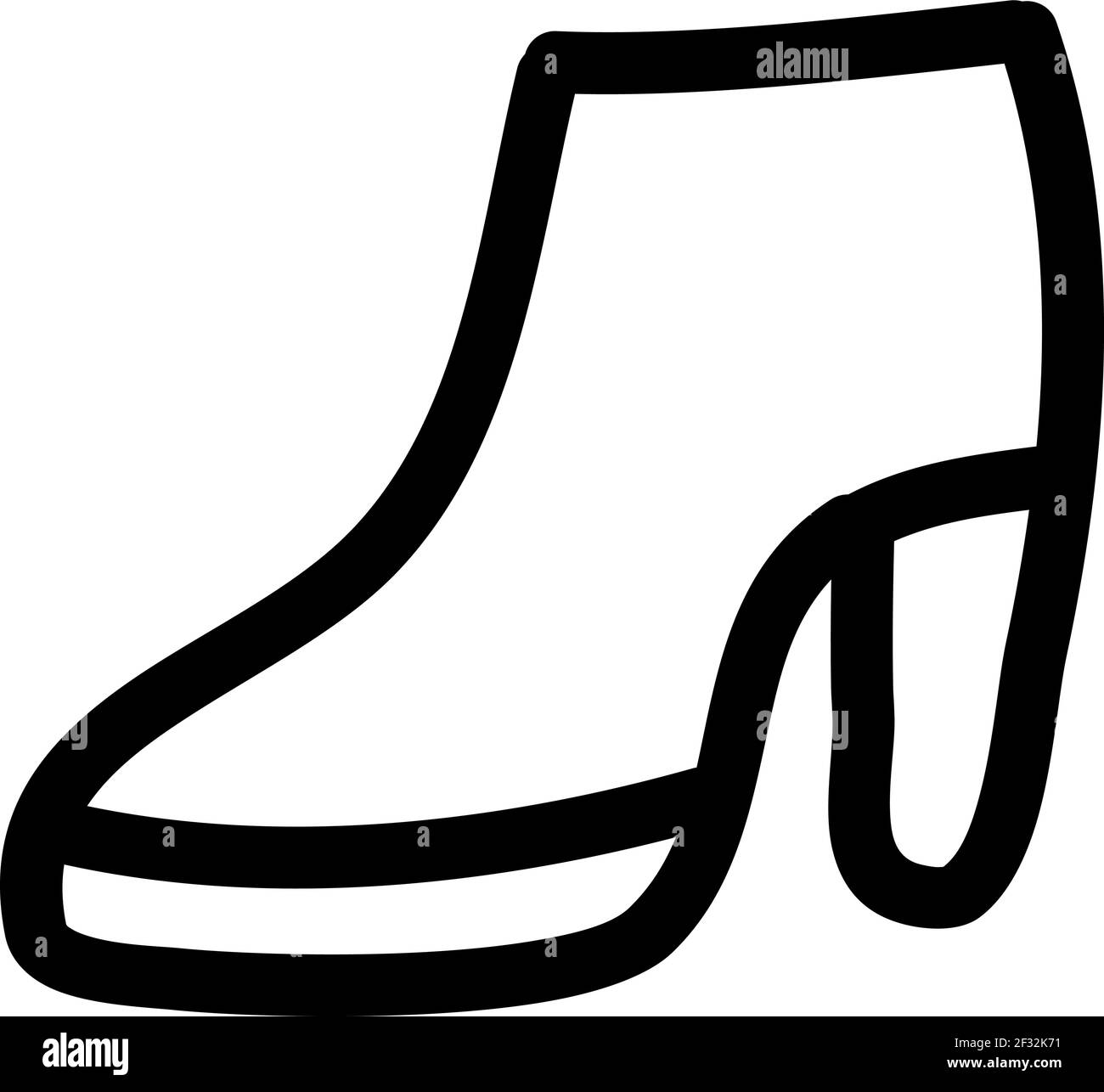 Frau eleganter Schuh, Illustration, Vektor auf weißem Hintergrund Stock Vektor