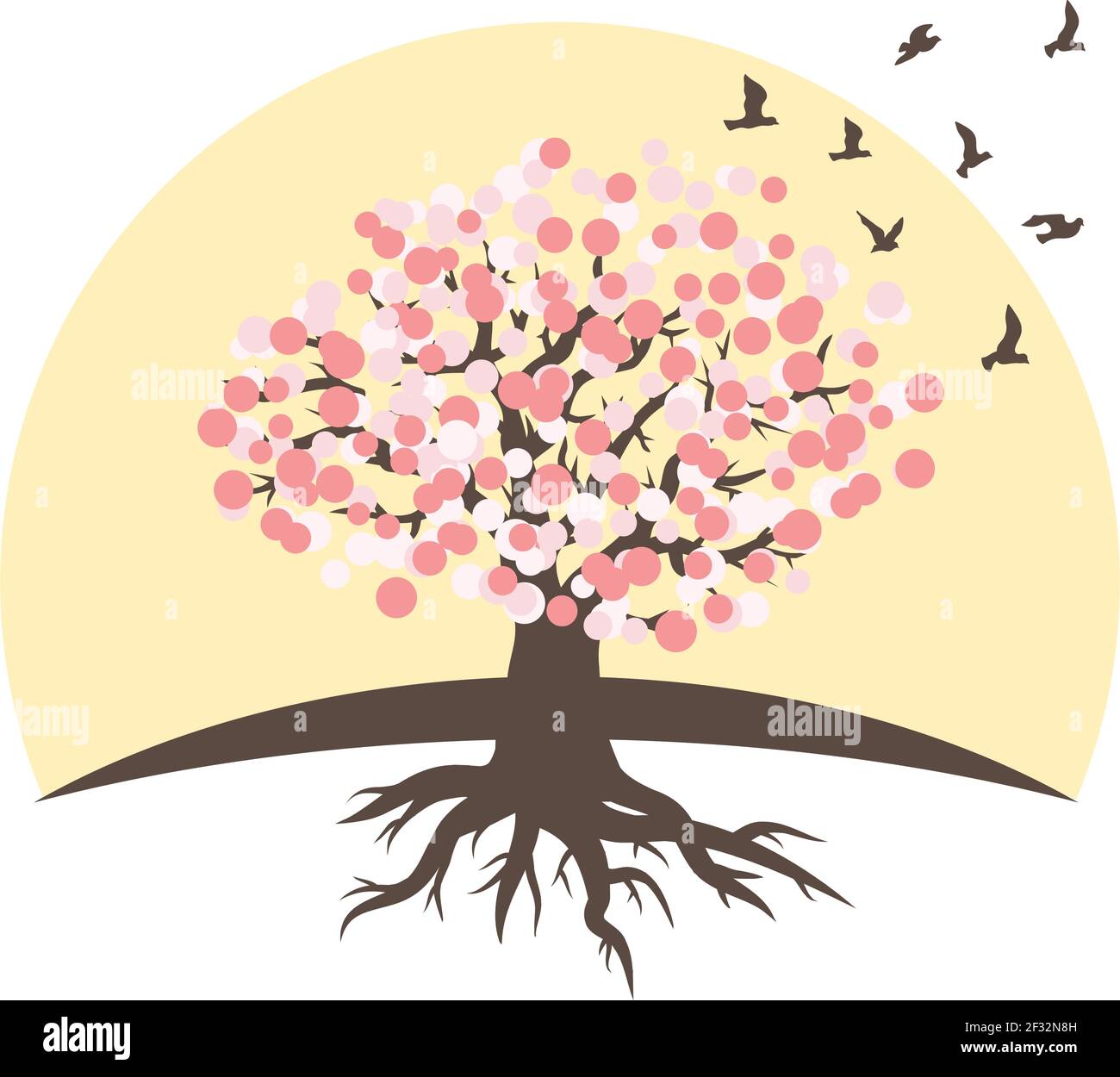 Cherry Tree Blossom Stock Vektor