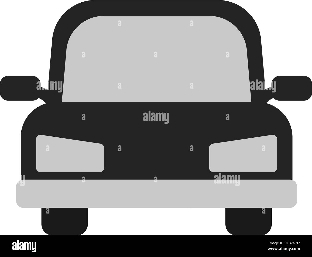 Schwarzes Auto, Illustration, Vektor auf weißem Hintergrund Stock Vektor