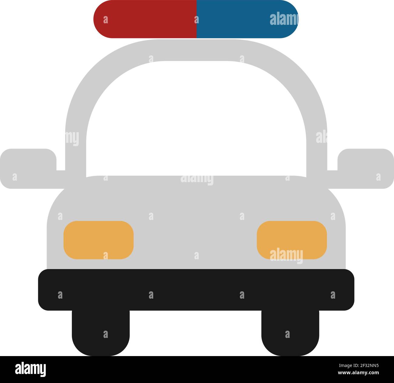Polizeiauto, Illustration, Vektor auf weißem Hintergrund Stock Vektor