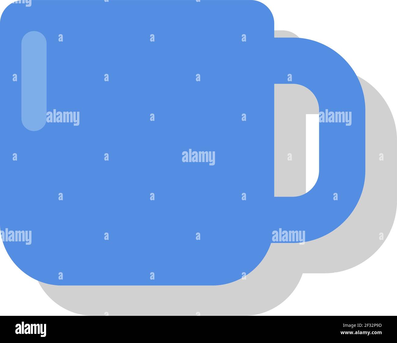 Blauer Becher, Illustration, Vektor auf weißem Hintergrund Stock Vektor