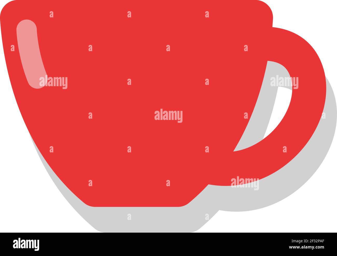 Rote Tasse, Illustration, Vektor auf weißem Hintergrund Stock Vektor