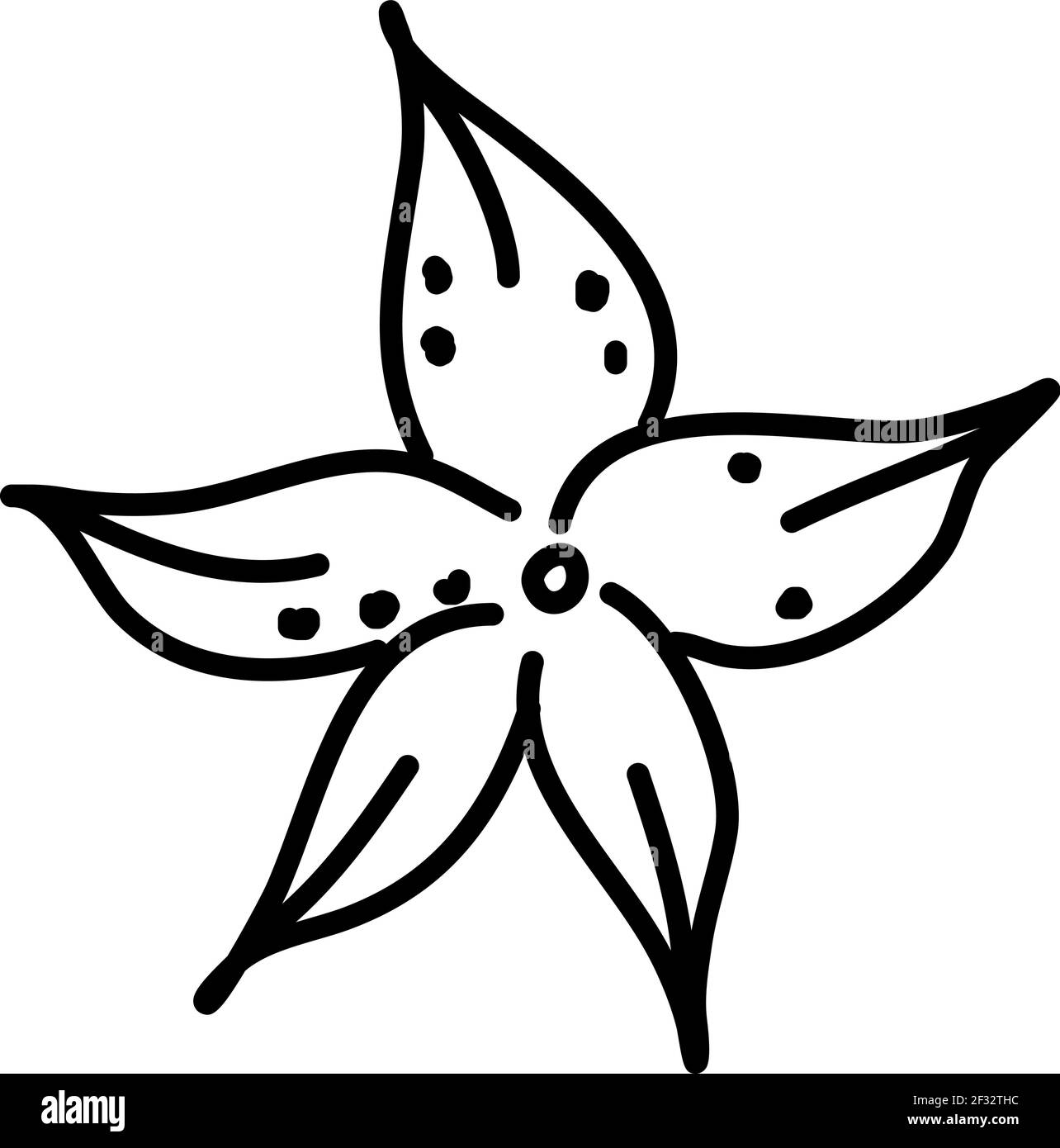 Seestar Fisch, Illustration, Vektor auf weißem Hintergrund Stock Vektor