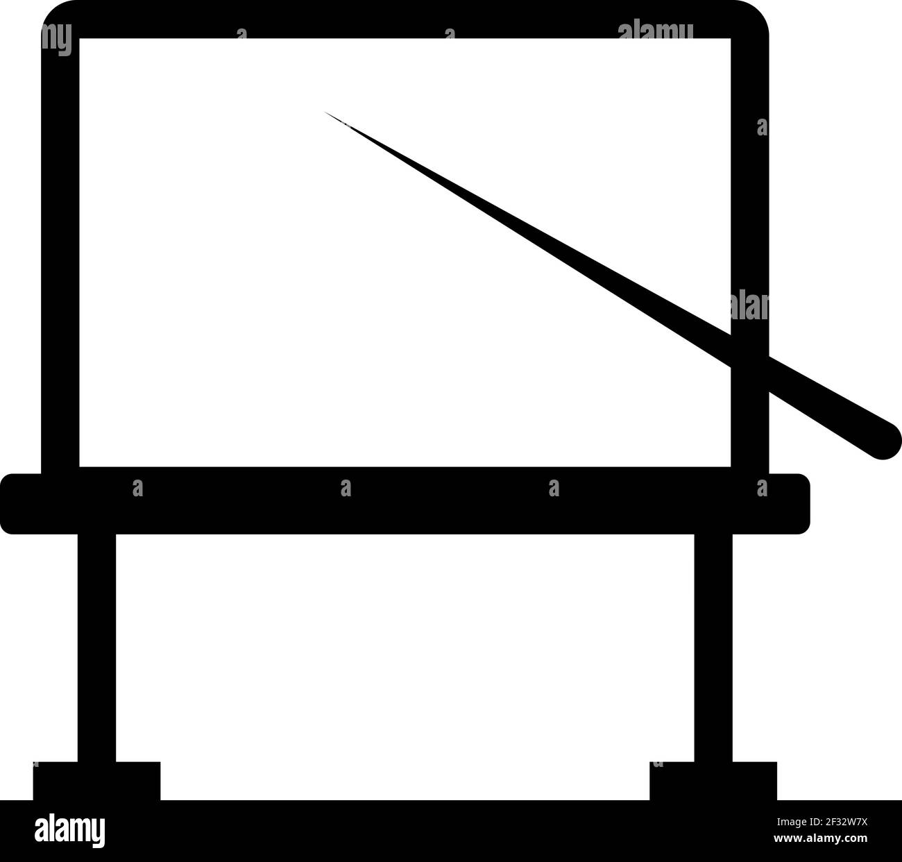 Schultafel, Illustration, Vektor auf weißem Hintergrund Stock Vektor