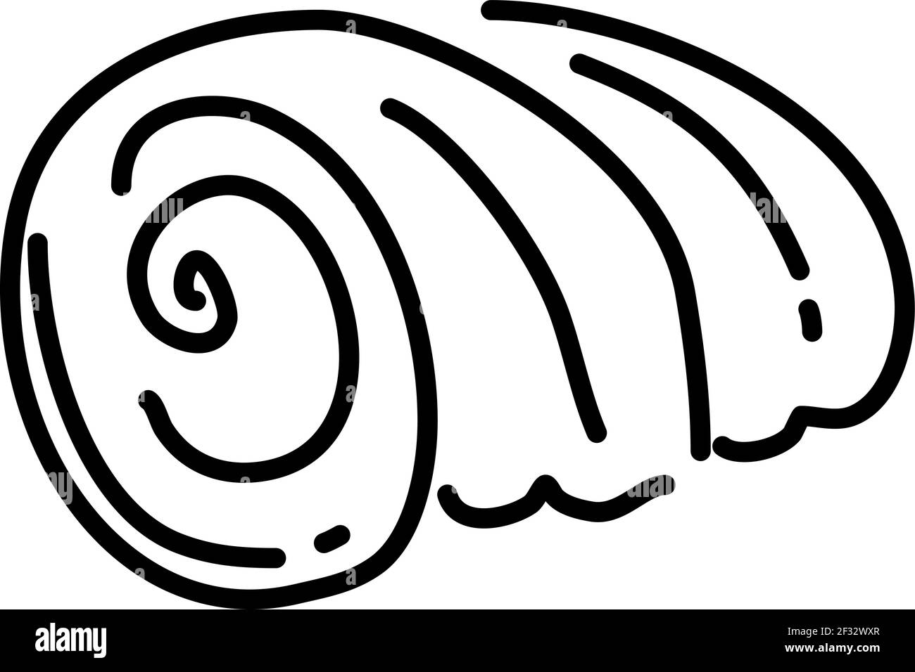 Tier Meeresmuschel, Illustration, Vektor auf weißem Hintergrund Stock Vektor