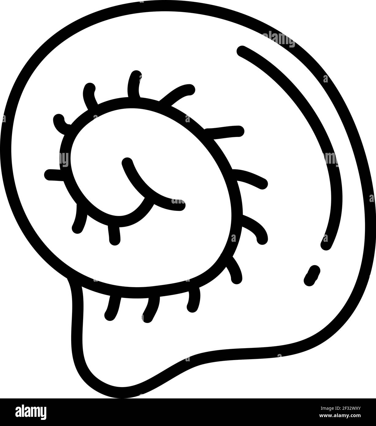 Meeresmuschel, Illustration, Vektor auf weißem Hintergrund Stock Vektor